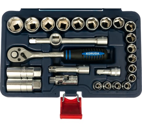 Набор торцевых головок  3/8" 26 предметов KORUDA KR-3026PMQDR KR-3026