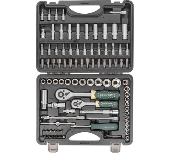Набор торцевых головок и вставок ROCKFORCE 1/4", 3/8"DR 6-гранных, 94 предмета RF-4941-5DS