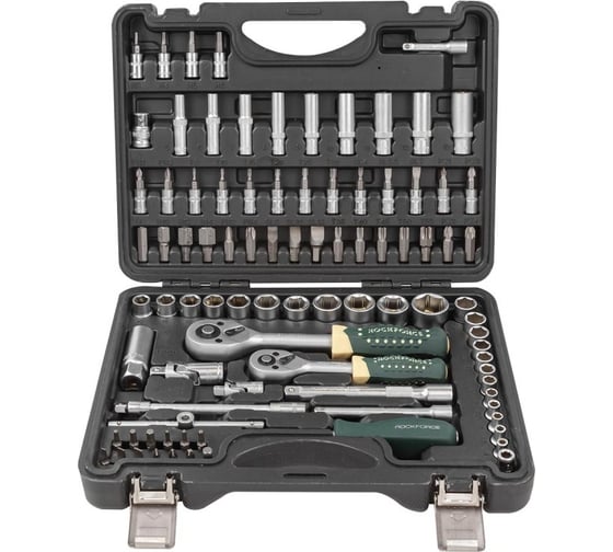 Набор торцевых головок и вставок ROCKFORCE 1/4", 3/8"DR 6-гранных, 94 предмета RF-4941-5DS