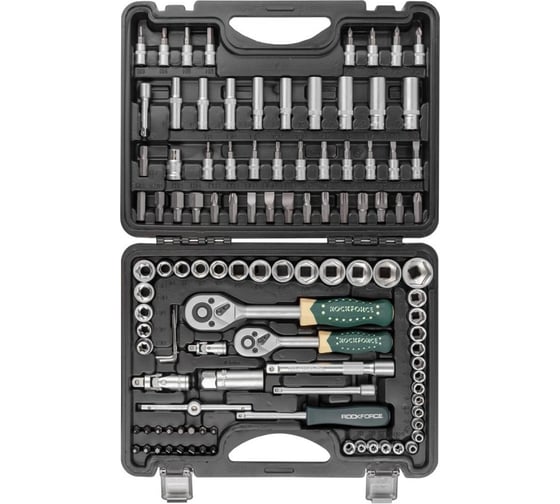 Набор торцевых головок и вставок ROCKFORCE 1/4", 3/8"DR 6-гранных, 108 предметов RF-41082-5DS