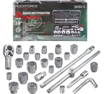Набор инструментов Rockforce ударных 26пр, 3/4'' 1''(12гр.), в кейсе RF-68262-9(56226)