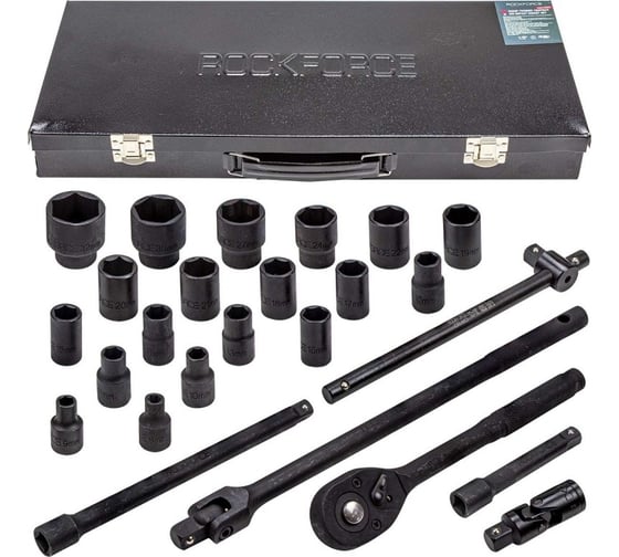 Набор ударных инструментов ROCKFORCE 1/2", 8-32 мм, 26 предметов, в кейсе RF-4263-5MPB 1