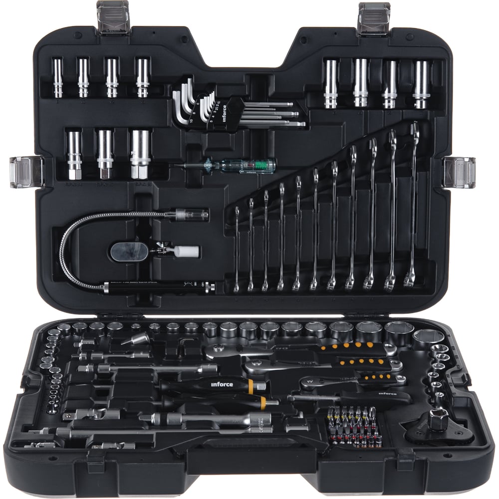 Набор инструментов Inforce 120 предметов 1/2" & 3/8" & 1/4" 06-07-20 ...