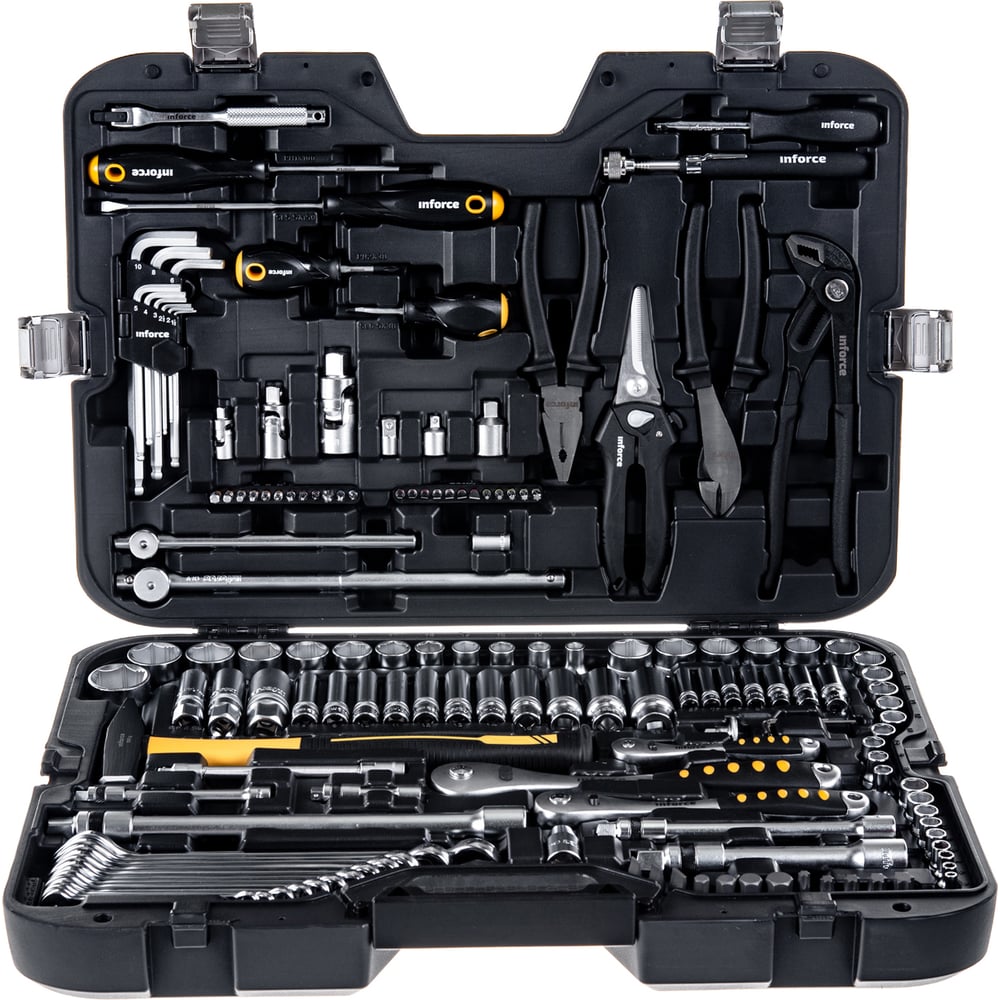 Набор инструментов Inforce 150 предметов 1/2" & 3/8" & 1/4" 06-07-21 ...
