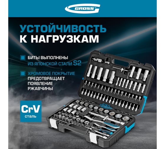 Набор инструментов 109 предметов GROSS 14155
