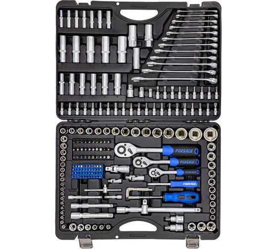 Набор инструментов Forsage 1/4", 3/8", 1/2", 6 гранные, 4-32 мм, 216 предметов F-38841/38841-5/(47791)