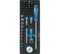 Набор торцевых головок 1/4" с принадлежностями, ложемент, 53 предмета KING TONY 9-2553MRV