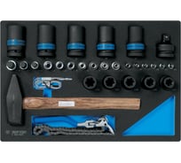 Набор ударных головок 1", головок TORX Е-стандарт, молоток, съемник, тестер, ложемент, 30 KING TONY 9-99430MFV