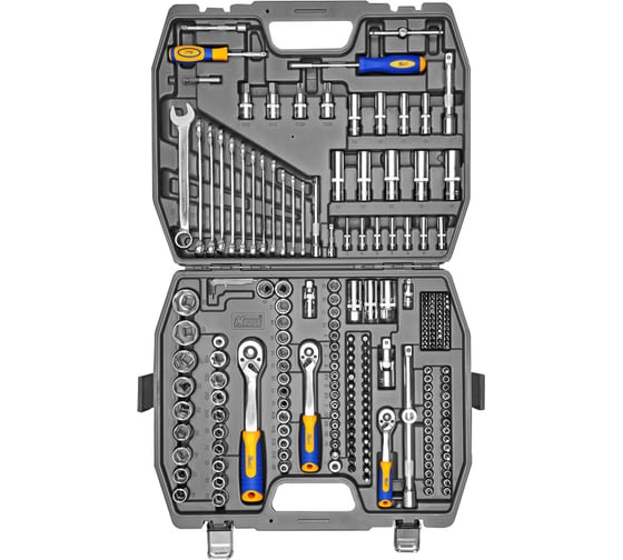 Набор инструмента 1/2 Dr 3/8 Dr и 1/4 Dr 218 предметов KRAFT KT 700684