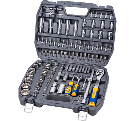 Набор инструмента 1/2 Dr и 1/4 Dr 107 предметов с 12 гранным головками KRAFT KT 700869