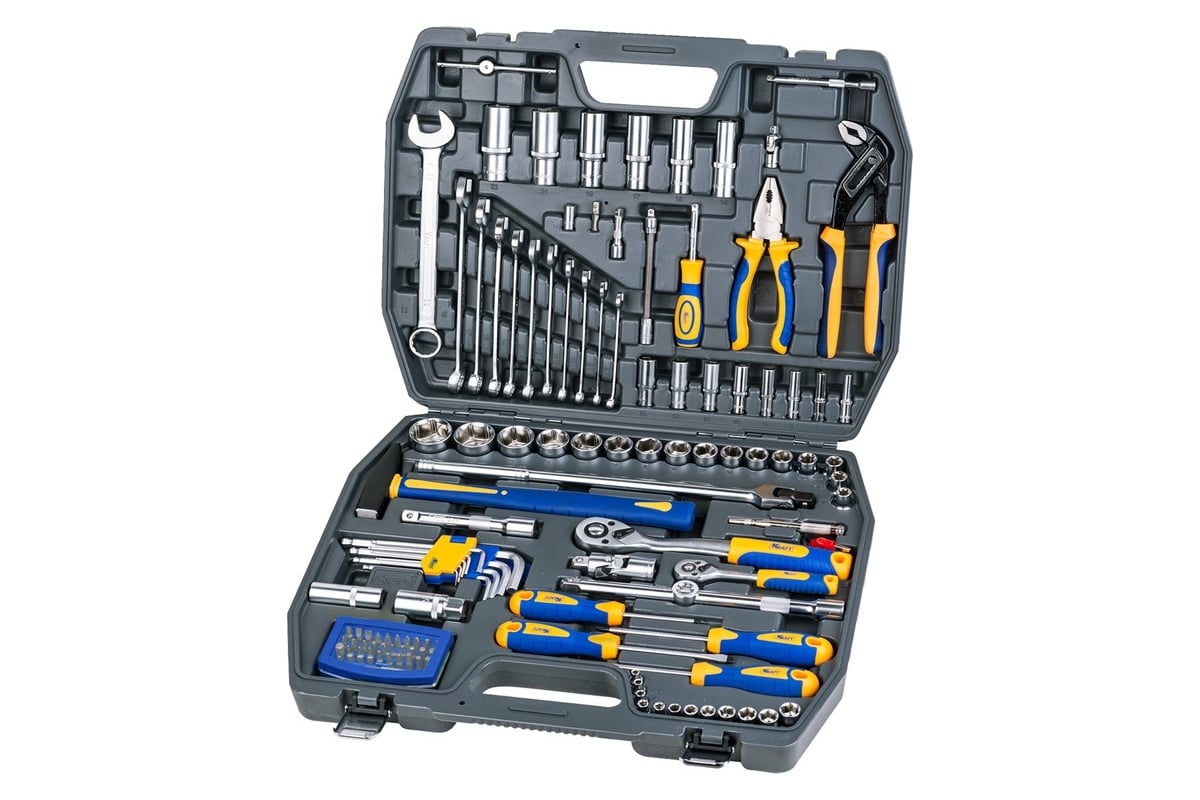 Набор инструмента 1/2 Dr и 1/4 Dr 120 предметов KRAFT KT 700679 ...