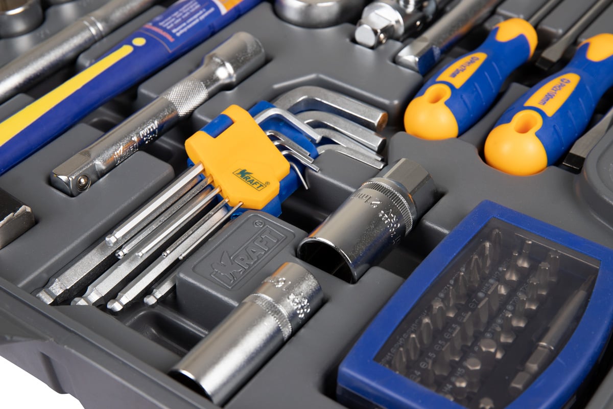 Набор инструмента 1/2 Dr и 1/4 Dr 120 предметов KRAFT KT 700679 ...