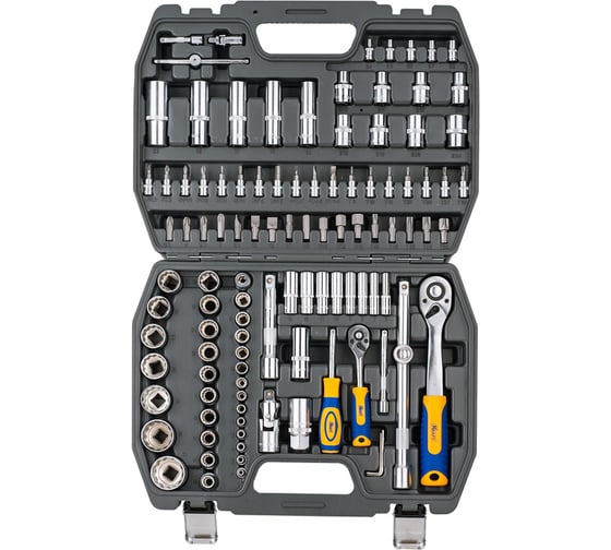 Набор инструмента 1/2 Dr и 1/4 Dr 108 предметов с 12 гран KRAFT KT 700680