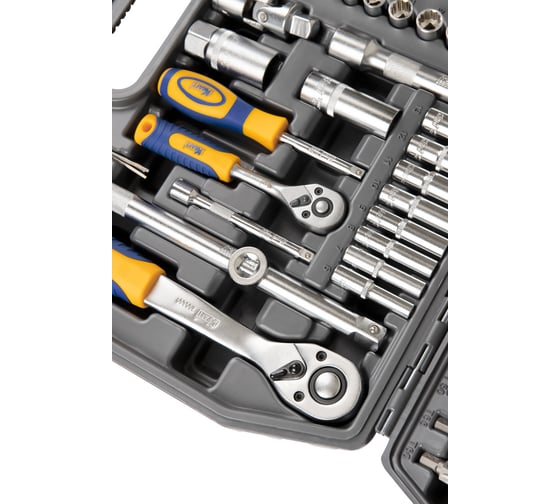 Набор инструмента 1/2 Dr и 1/4 Dr 108 предметов с 12 гран KRAFT KT 700680