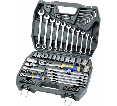 Набор инструмента 1/2 Dr и 1/4 Dr 77 предметов KRAFT KT 700304