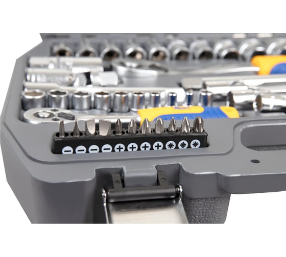 Набор инструмента 1/2 Dr и 1/4 Dr 77 предметов KRAFT KT 700304