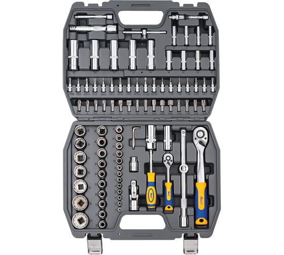 Набор инструмента 1/2 Dr и 1/4 Dr 94 предметов с 12 гранными головками KRAFT KT 700682