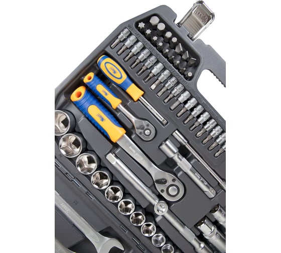 Набор инструмента 1/2 Dr и 1/4 Dr 82 предмета KRAFT KT 700305