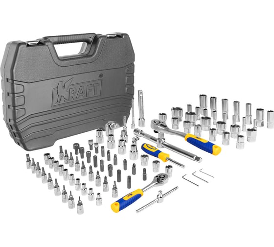 Набор инструмента 1/2 Dr и 1/4 Dr 94 предмета KRAFT KT 700306