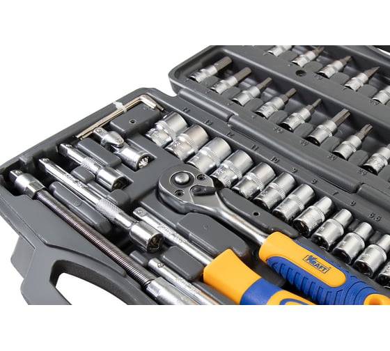 Набор инструмента 1/4 Dr 46 предметов пластиковый кейс+блистер KRAFT KT 700618
