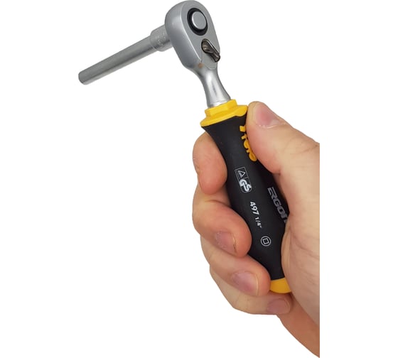 Набор стержней M-TEC с трещоткой и отверткой 1/4" Felo ERGONIC в кейсе, 10 шт 05781006