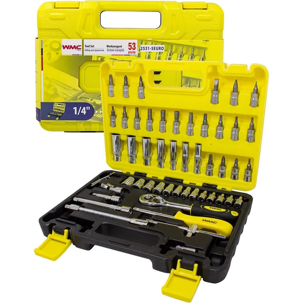 Набор инструмента WMC TOOLS 53 предмета WMC-2531-5EURO(51117)