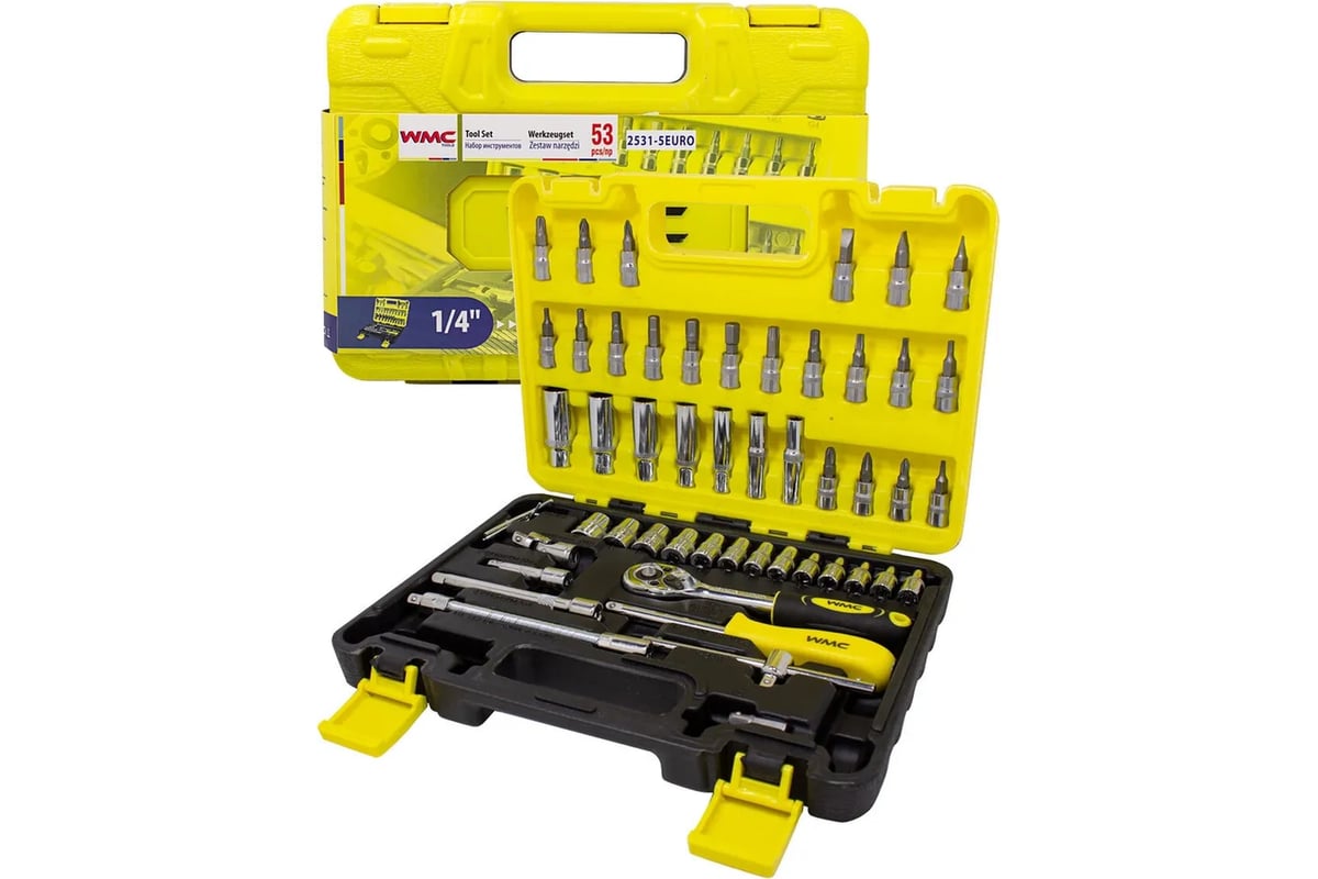 Набор инструмента WMC TOOLS 53 предмета WMC-2531-5EURO(51117)