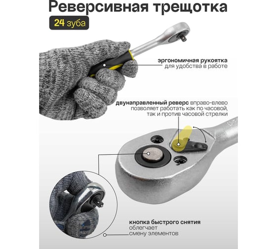 Набор инструмента WMC TOOLS 53пр. WMC-2531-5 EURO(51117)