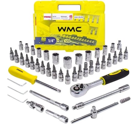 Набор инструмента WMC TOOLS 46 предметов WMC-2462-5EURO(51116) WMC-2462-5 EURO(51116)