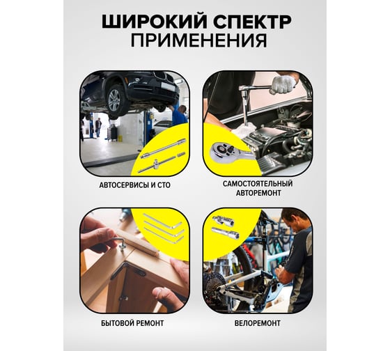 Набор инструмента WMC TOOLS 46 предметов WMC-2462-5EURO(51116) WMC-2462-5 EURO(51116)