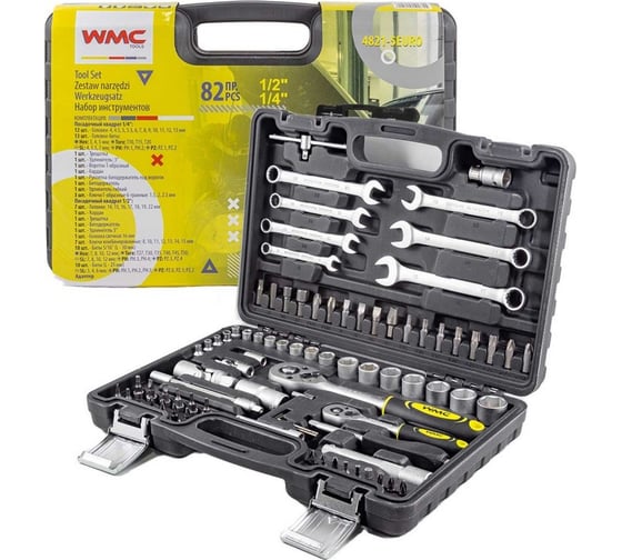 Набор инструмента WMC TOOLS 1/4", 1/2" 82 предмета WMC-4821-5EURO