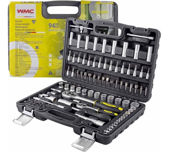 Набор инструмента WMC TOOLS 1/4", 1/2" 94 предметов WMC-4941-5EURO