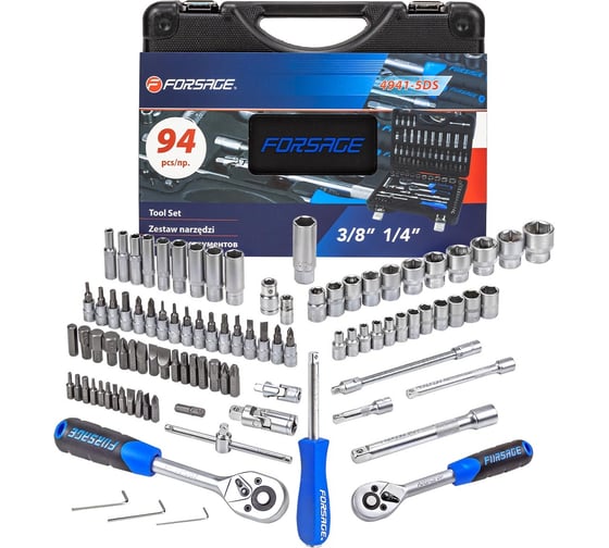 Набор инструментов Forsage 94 пр. 1/4" 3/8"(6гр)(4-22мм) F-4941-5DS-м(52665)