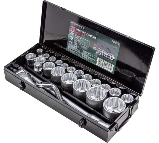 Набор инструментов Rockforce 3/4 ", 1" 26 пр.(12/6гр.) в кейсе RF-68263-9(56227)