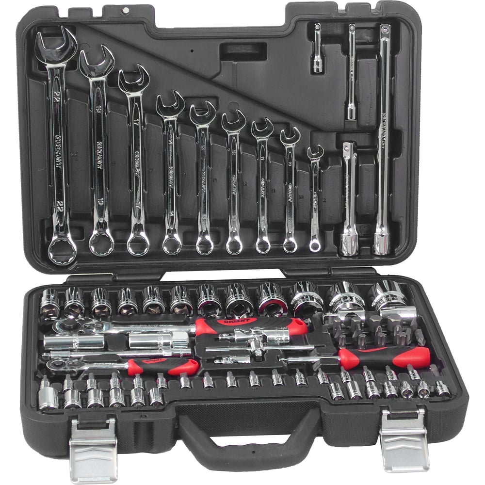 Набор инструментов Gigant Professional 1/2" и 1/4" 82 предмета, Сталь ...