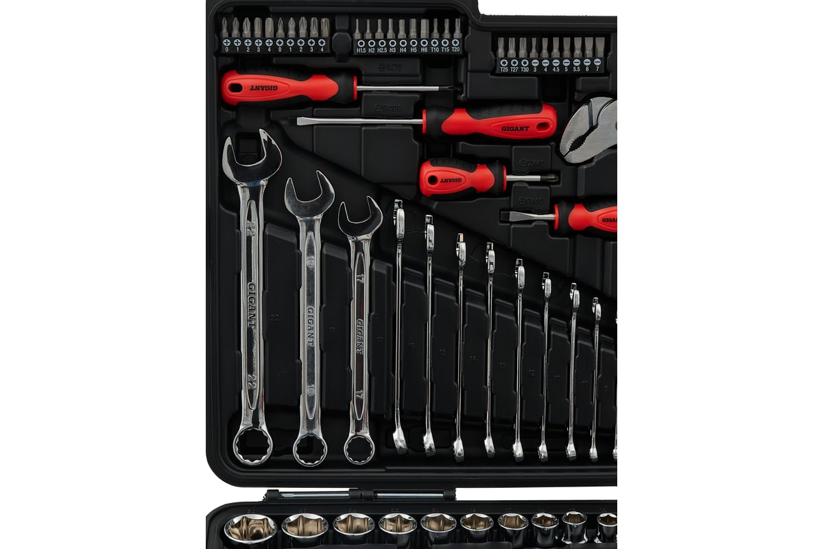 Набор инструментов Gigant Professional 1/2", 3/8" и 1/4" 150 предметов ...