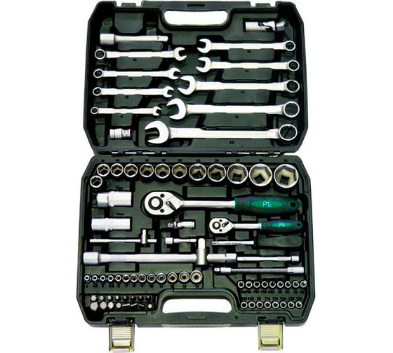 Набор инструментов, 82 предмета, 4-32мм, 1/4",1/2" 6-гр AIST PTL82 00-00023502