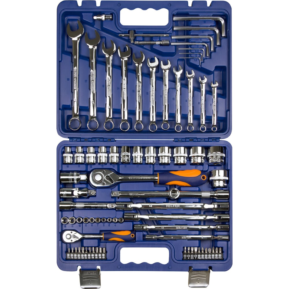 Набор инструмента 1/2 Dr и 1/4 Dr 77 предметов HELFER HF000015 ...