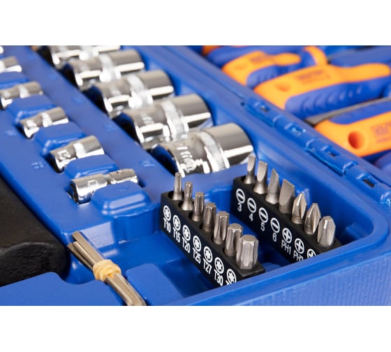 Набор инструмента 1/2 Dr и 1/4 Dr 56 предметов HELFER HF000013