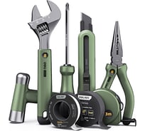 Набор ручного инструмента DELI Home Series Green HT0008L 8 предметов 130343