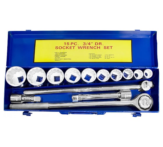 Набор инструмента 3/4" 22-50мм 12-гр 15 предметов AIST 507215B-M 00-00009638