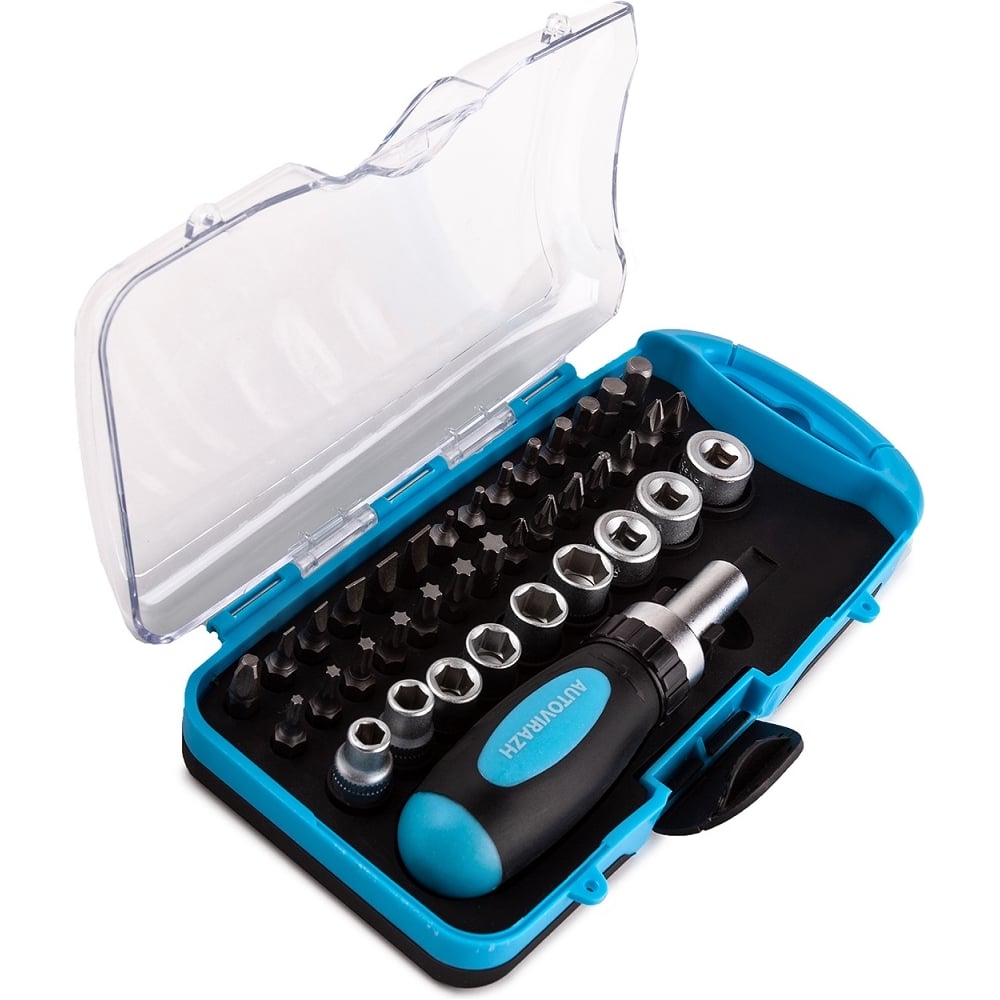 Набор инструмента 38 предметов 1/4DR, CrV AUTOVIRAZH AV-212038