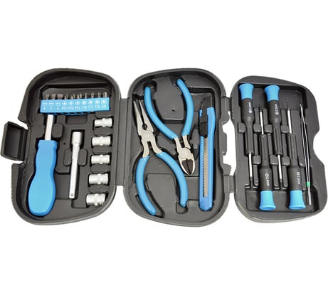 Набор инструмента 25 предметов 1/4DR, CrV AUTOVIRAZH AV-212025