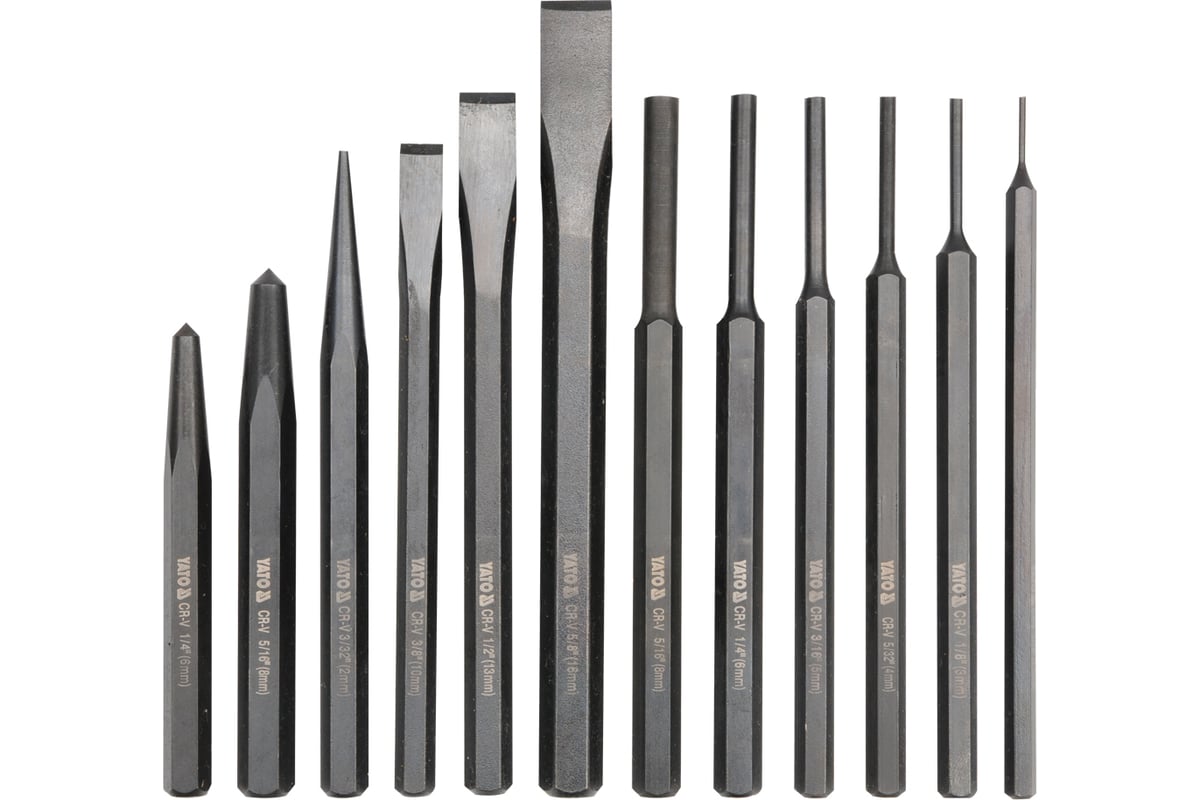 Набор зубил, пробойников и керн YATO 12пр YT-4714 - выгодная цена ...