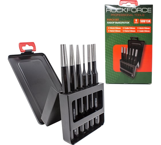 Набор выколоток Rockforce 6 предметов 3х150-2шт, 5х150-2шт, 8х150-2шт RF-50613A(16402) 1