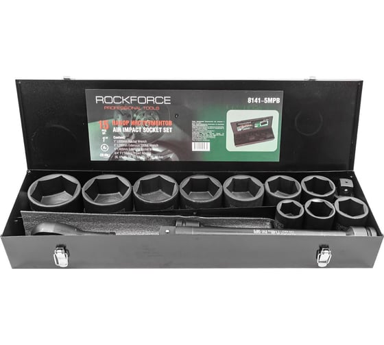 Набор инструментов Rockforce ударных 15предметов 1" 6 граней RF-8141-5MPB(28582)