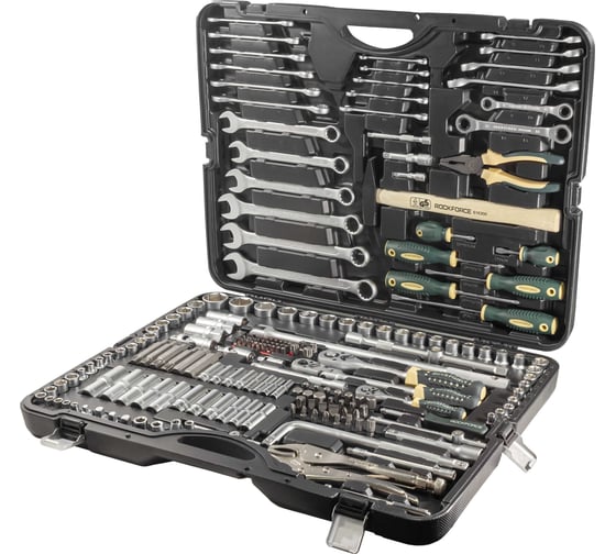 Набор инструментов Rockforce 1/2, 1/4, 3/8 DR с 6-гранными головками, 202 предмета RF-42022-5(11862)