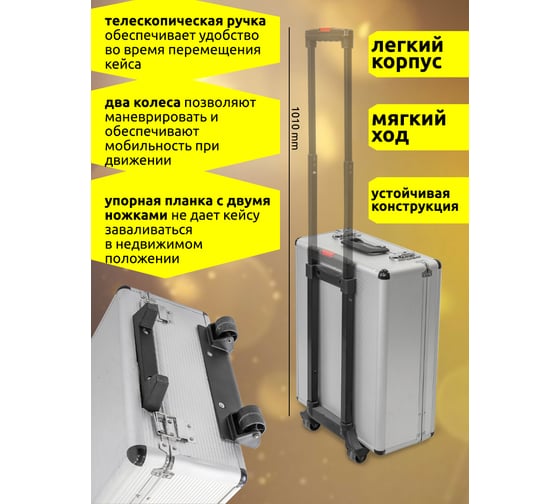 Набор инструмента WMC TOOLS 1/4"&1/2"DR 6 граней, Дорожный кейс 186 предметов WMC-WMC186(47008)