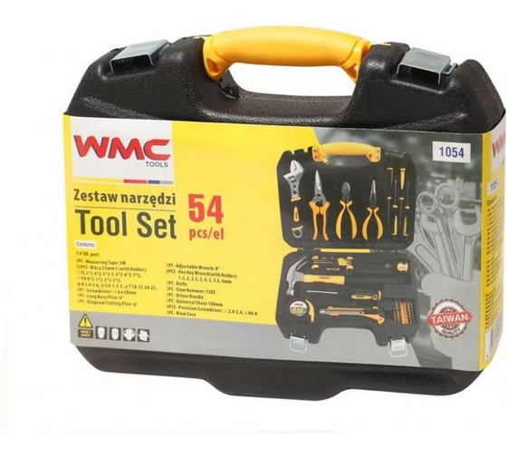 Набор шарнирно-губцевого, ударного инструмента WMC TOOLS отвертки, биты 54 предмета WMC-1054