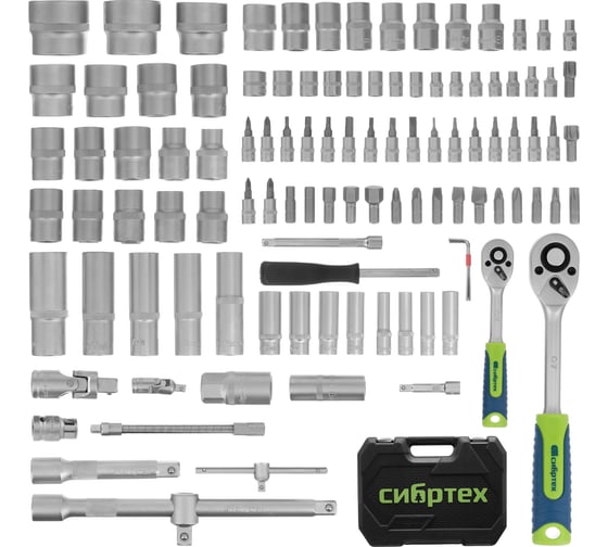 Набор инструментов СИБРТЕХ 1/2", 1/4", 108 предметов 13389